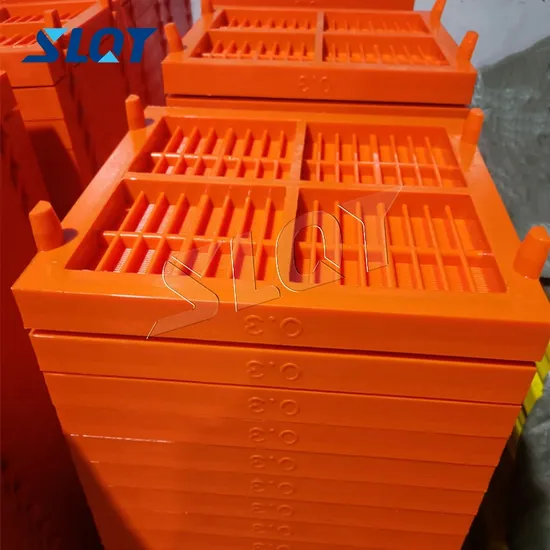 L305mm X W305mm 0.1mm Aperture Modular Dewatering Screen Polyurethane Sand Panel